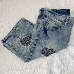 Blue Cult Men's Distressed Stretch Denim Jean Shorts